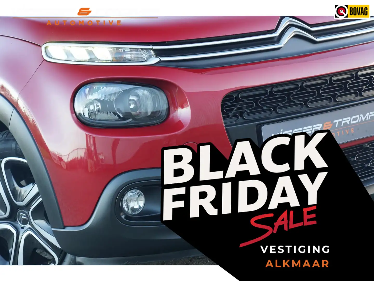 Citroen C3 1.2 PureTech 110pk Shine Automaat - Rouge Rubi/Noi Rosso - 1