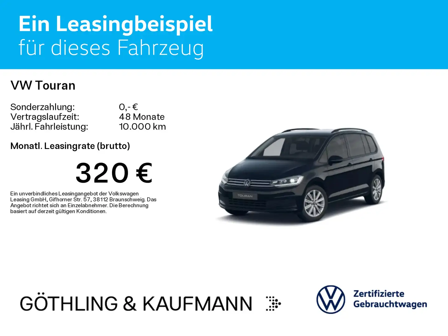 Volkswagen Touran 1.5 TSI DSG Comfortline*NAVI*LED*SHZ*IQ-D Schwarz - 2