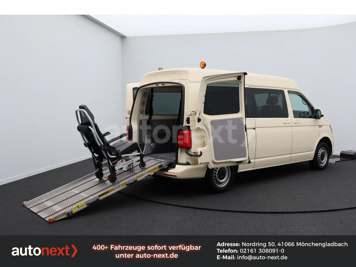 Volkswagen T6 Transporter KTW *Rollstuhl-Rampe+Tragestuhl* Jaune - 1