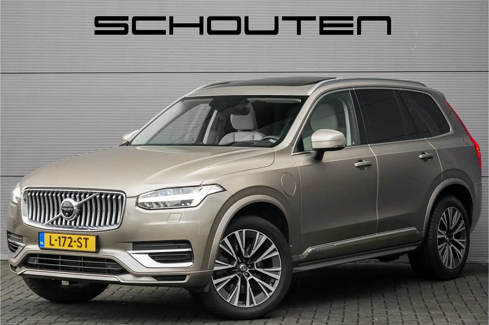 Volvo XC90 2.0 T8 Twin Engine AWD Inscription 7Pers Pano Bowe Grijs - 1
