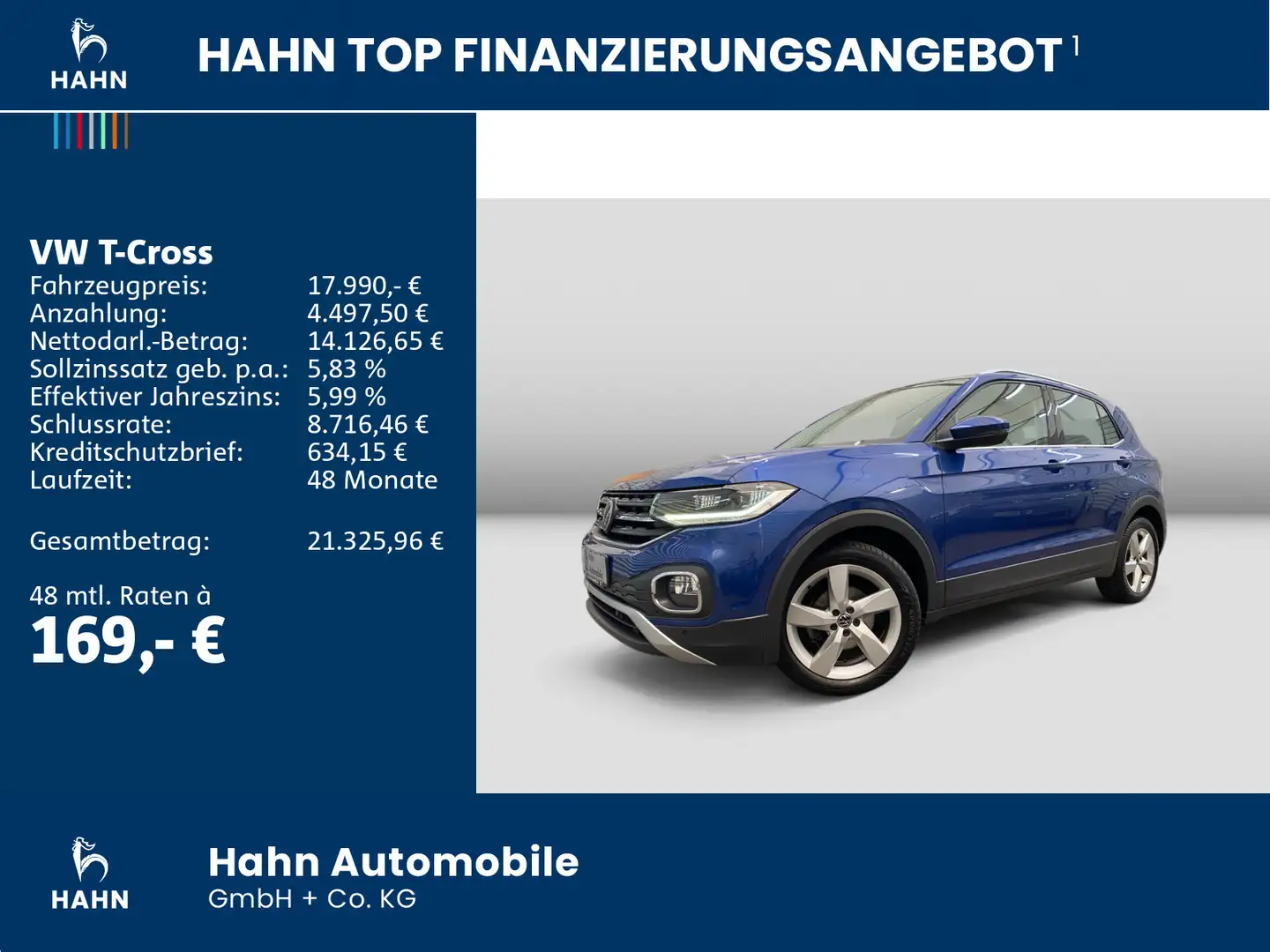 Volkswagen T-Cross 1.0 TSI Style App-Connect Klima LED Blau - 2