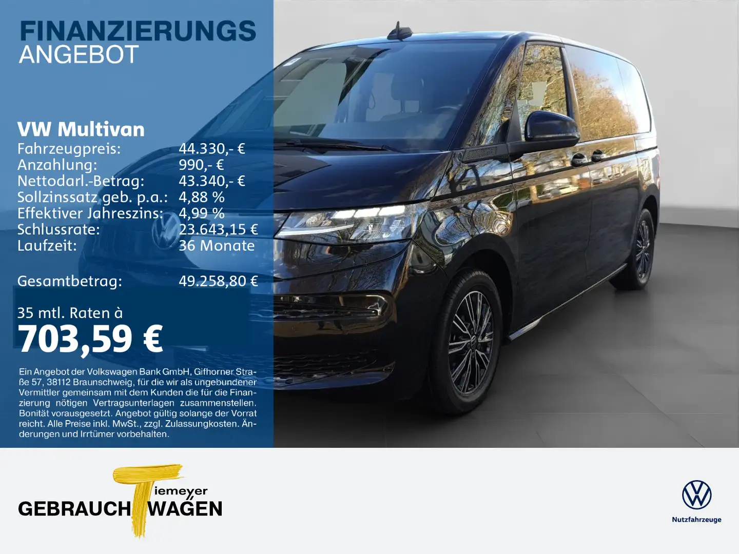 Volkswagen T7 Multivan T7 Multivan 2.0 TDI DSG GJR NAVI KAMERA Schwarz - 1