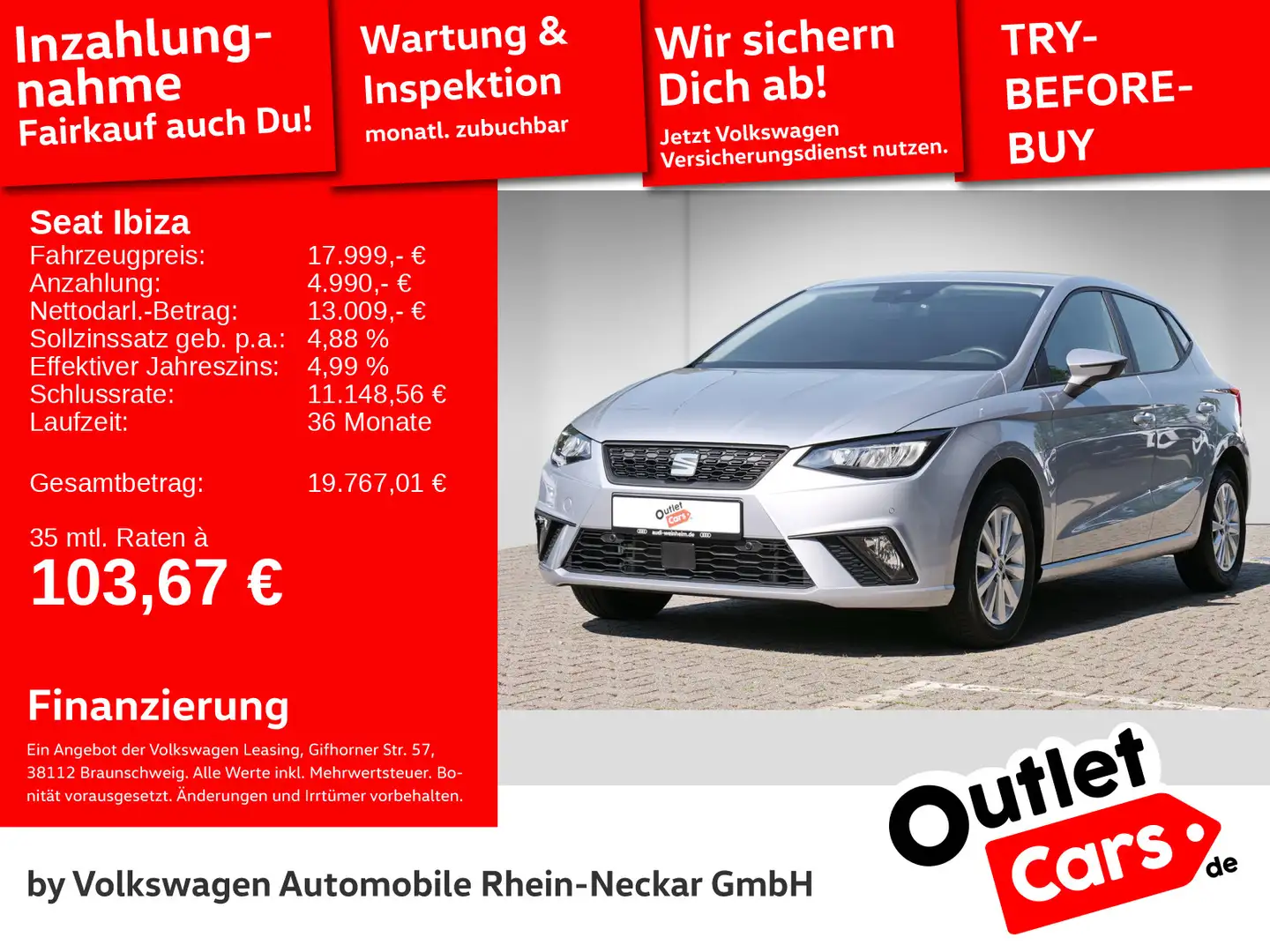 SEAT Ibiza 1.0 TSI Style Automatik Digitaltacho Kamer Silber - 1