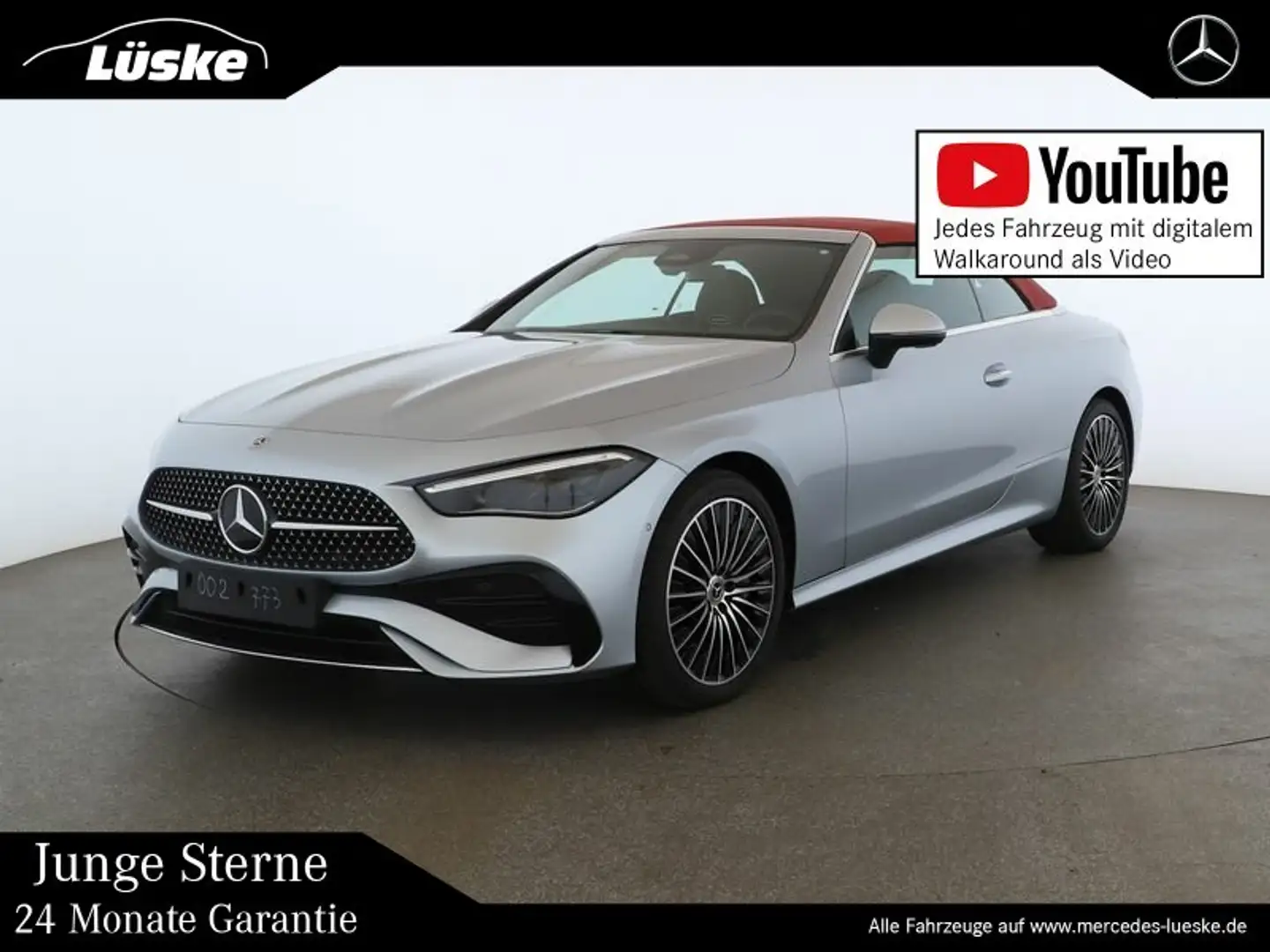 Mercedes-Benz CLE 450 CLE 450 4M Cabrio AMG Line rotes Dach Burmester Srebrny - 1