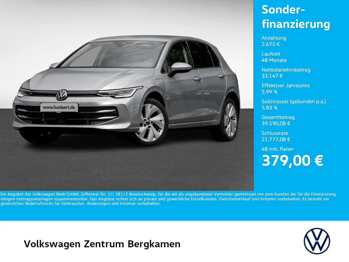 Volkswagen Golf VIII 1.5 HYBRID LIFE FACELIFT CAM ACC LM17 Silber - 1