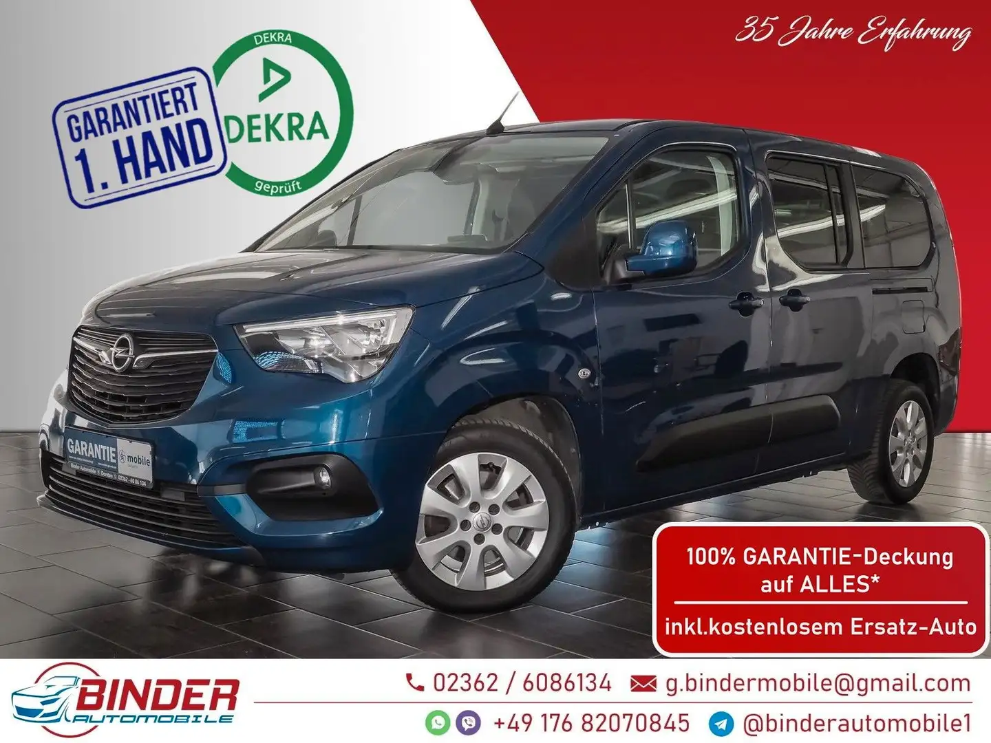Opel Combo Life E Elegance*7 SITZE*VOLLE GARANTIE*TOP Blau - 1