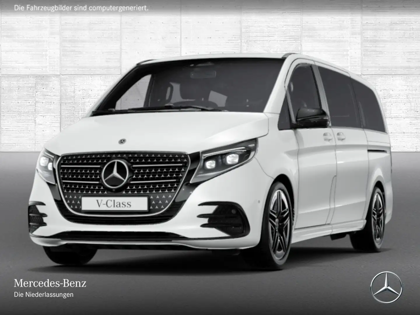 Mercedes-Benz V 300 d AVANTGARDE+AMG+9G+AHK+StandHZ+Klimaautom Weiß - 2