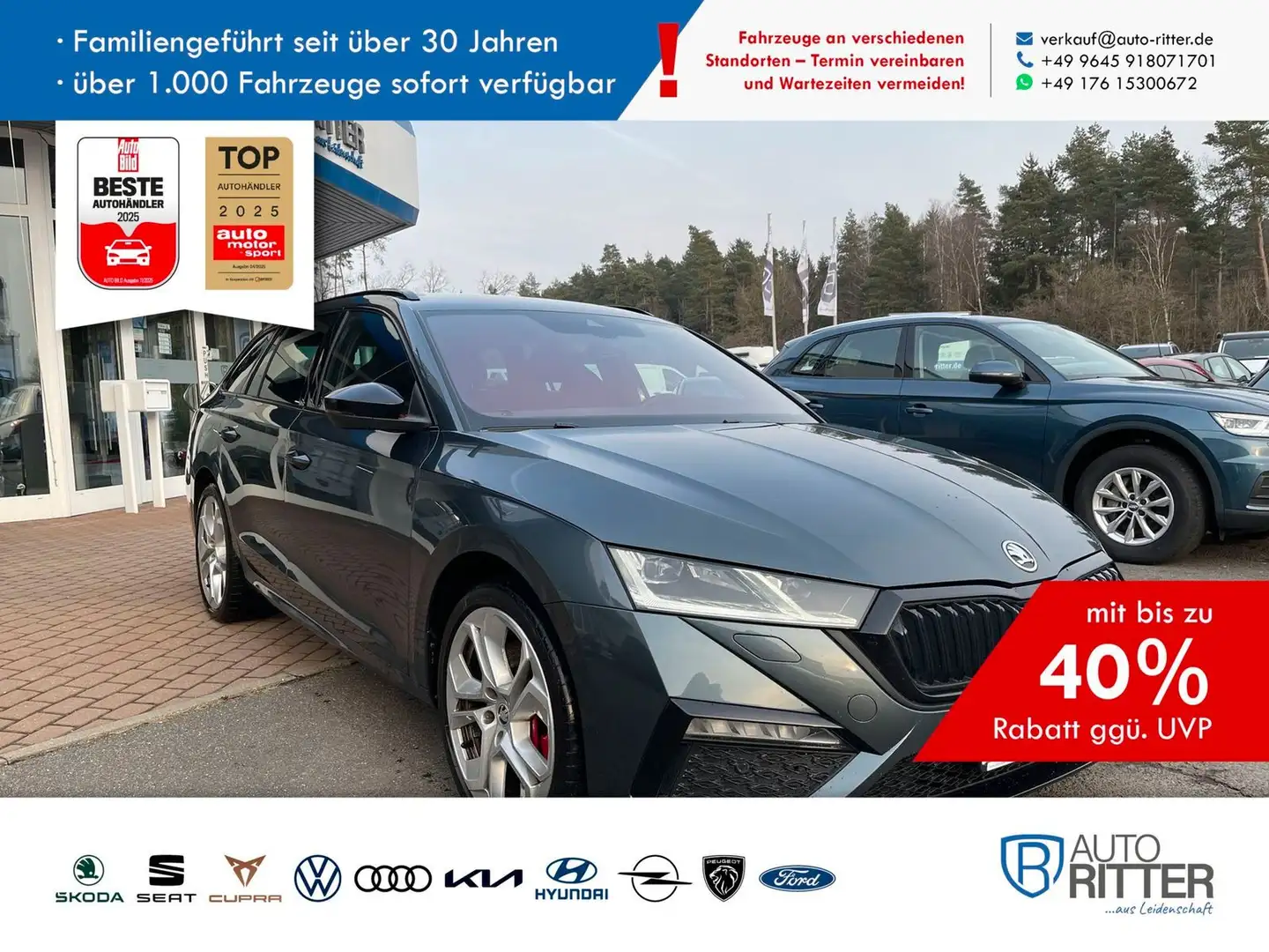 Skoda Octavia Combi RS iV DSG Head-up|Canton|Navi|L... Grau - 1
