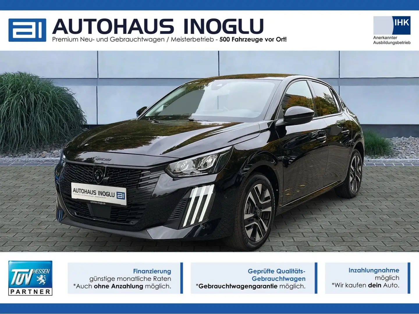 Peugeot 208 Hybrid 100 Allure eDCS6 Navi+LED+360° Kam+ACC+ Schwarz - 1