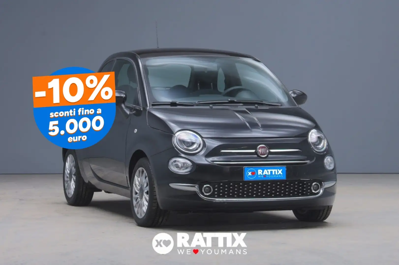 Fiat 500 1.0 Hybrid 70CV Dolcevita + tetto panoramico Noir - 1