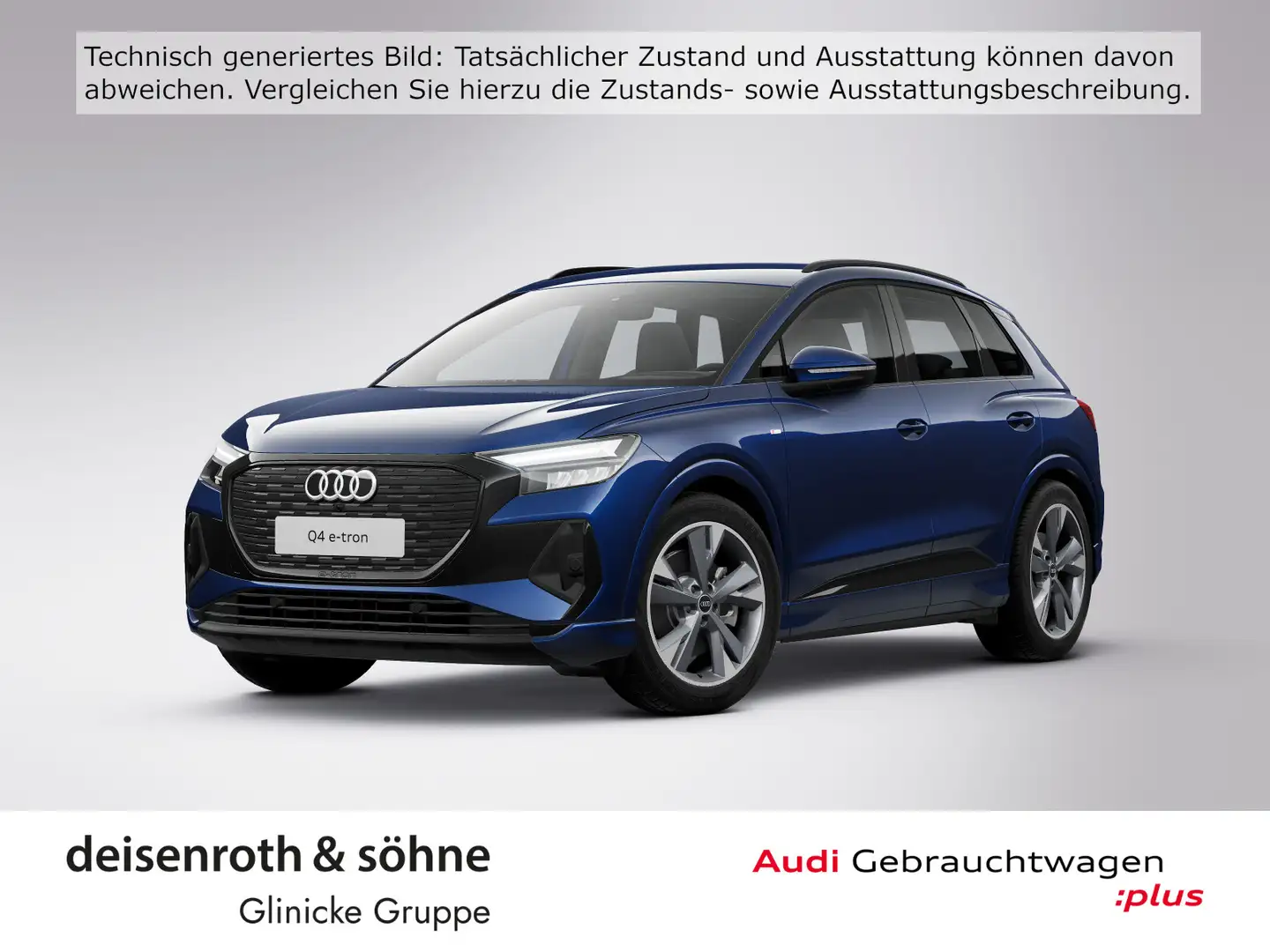 Audi Q4 e-tron 50 S line Nav/Kam/ACC/20"/SHZ/Assist Blau - 1