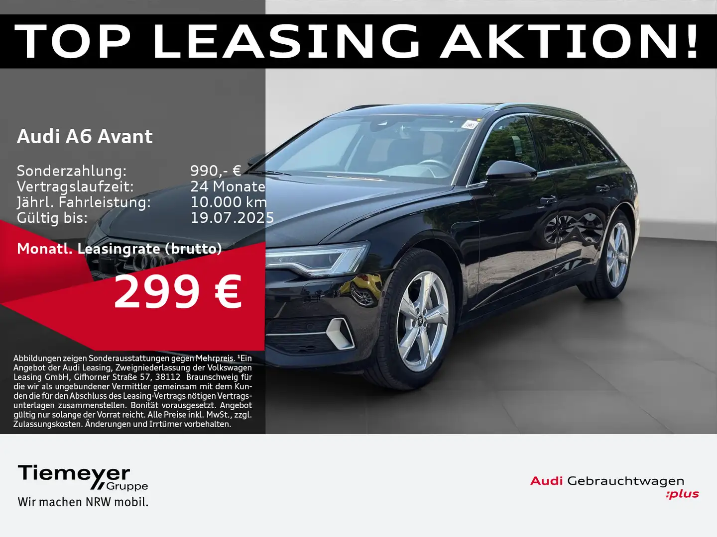 Audi A6 40 TDI Q ADVANCED PANO LEDER AHK MATRIX Schwarz - 1