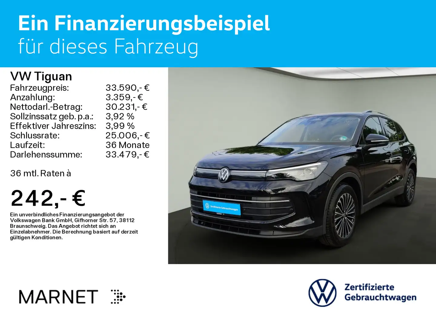 Volkswagen Tiguan 1.5 eTSI DSG Life*96kW *AHK*KAMERA*LED*NA Zwart - 2