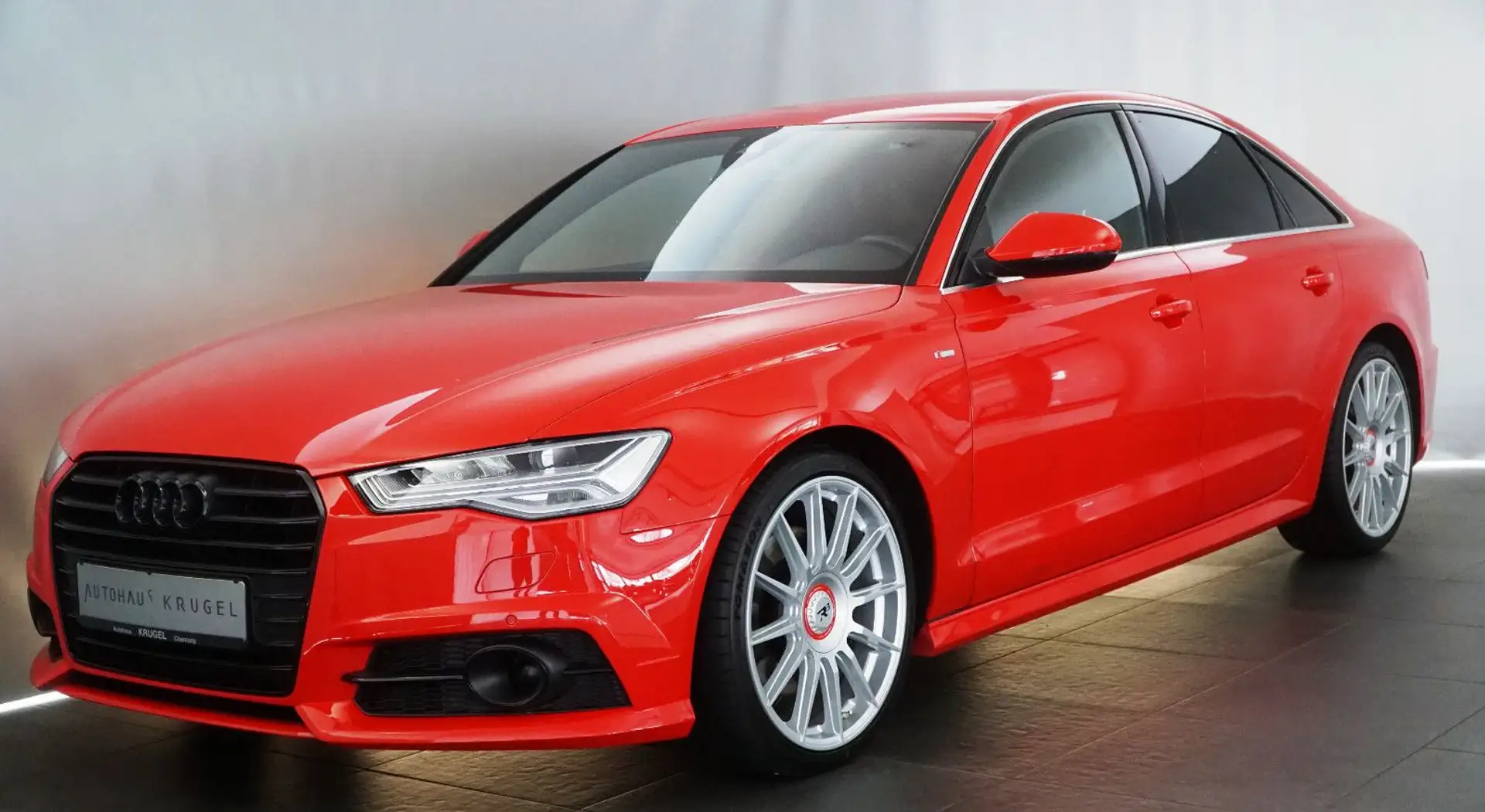 Audi A6 3.0 TDI quattro S Line Sport! Rood - 1