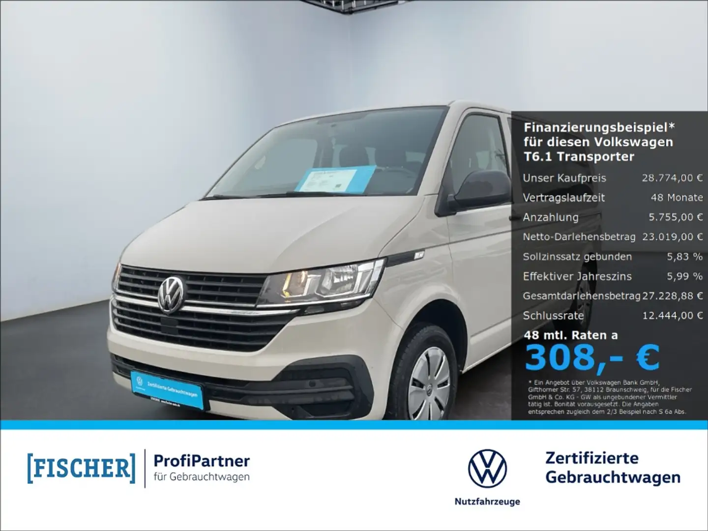 Volkswagen T6.1 Transporter Kombi 2.0TDI kurz KR Trittstufe PDC vorn & hinten Grau - 1