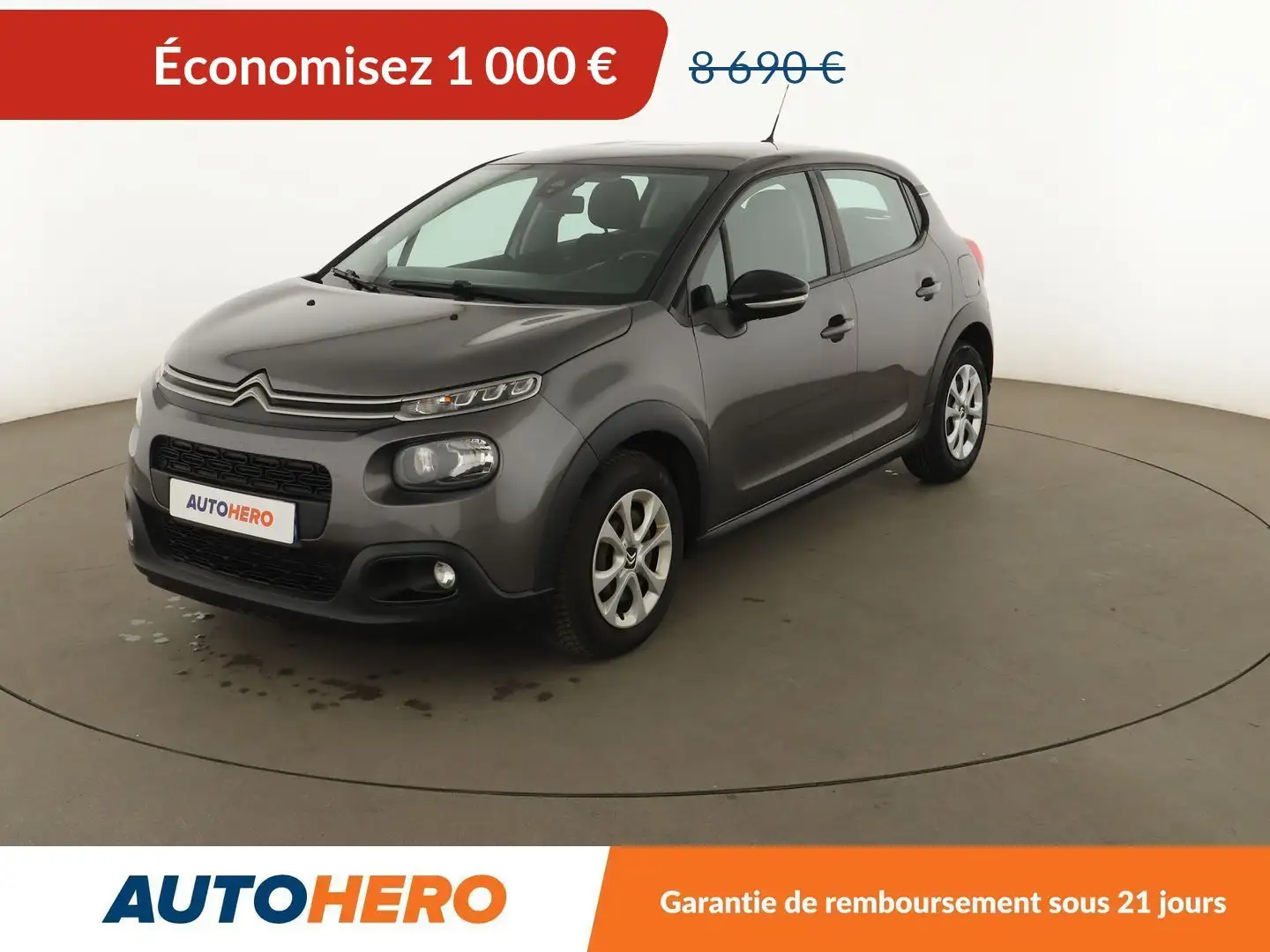 Citroen C3 1.2 PureTech Feel Gris - 1