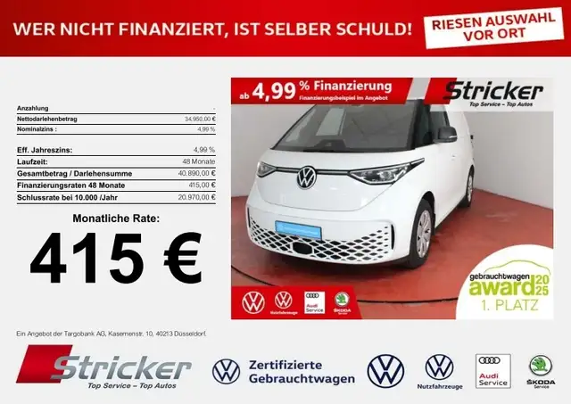 Volkswagen ID. Buzz Cargo 150/77 415,-ohne Anzahlung IQ.Light Einpark