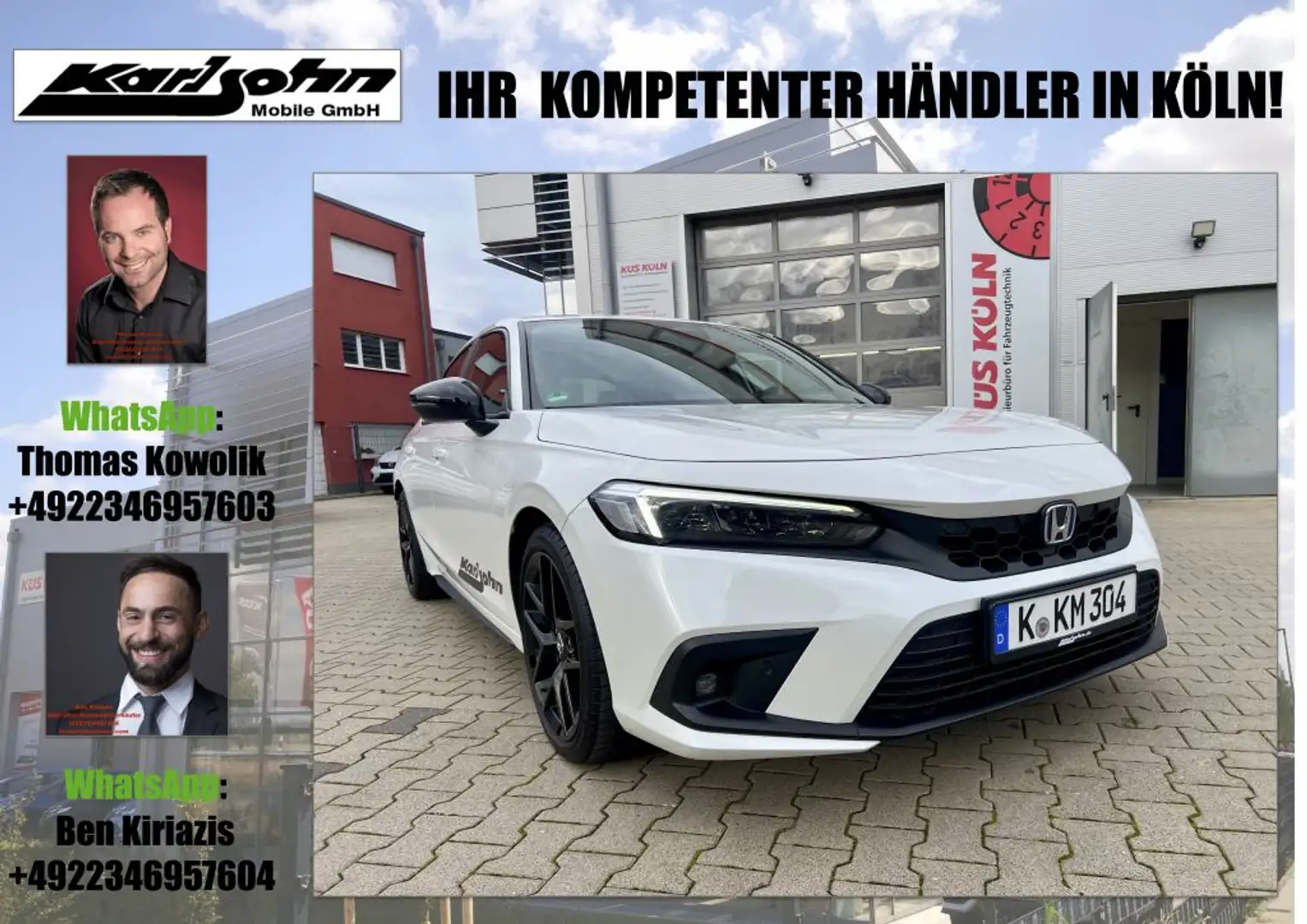 Honda Civic e:HEV 2.0 i-MMD Hybrid Sport Weiß - 1