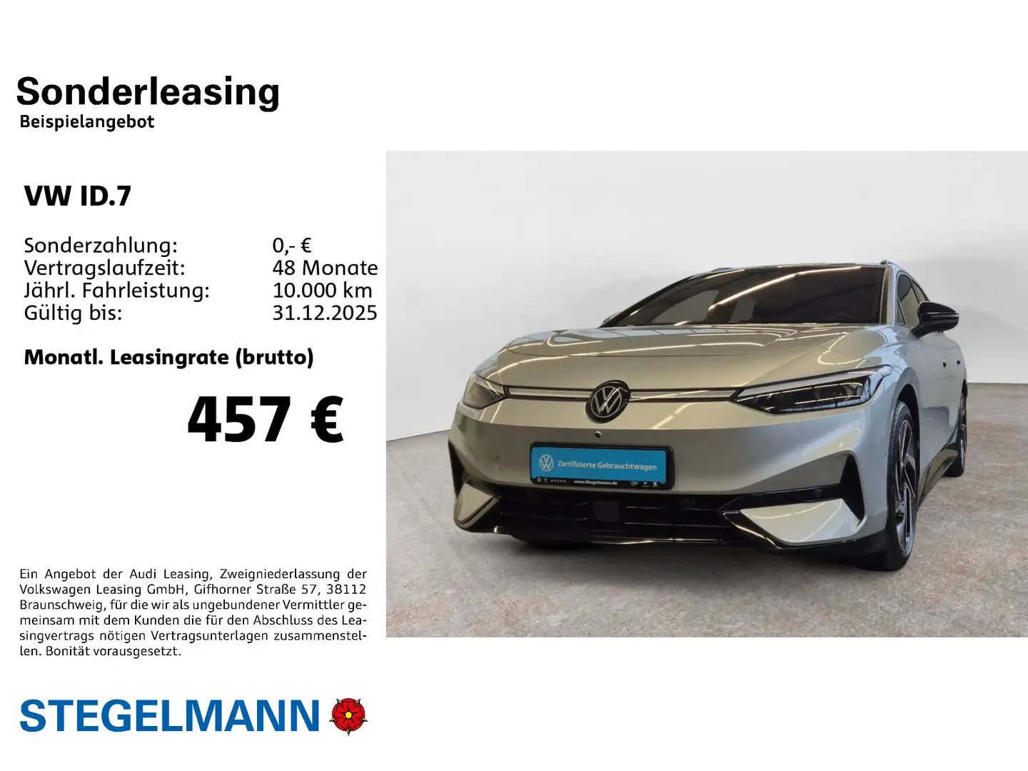 Volkswagen ID.7 Tourer Pro 210kW/77kWh *AHK*+3J. Garantie*K Silber - 2