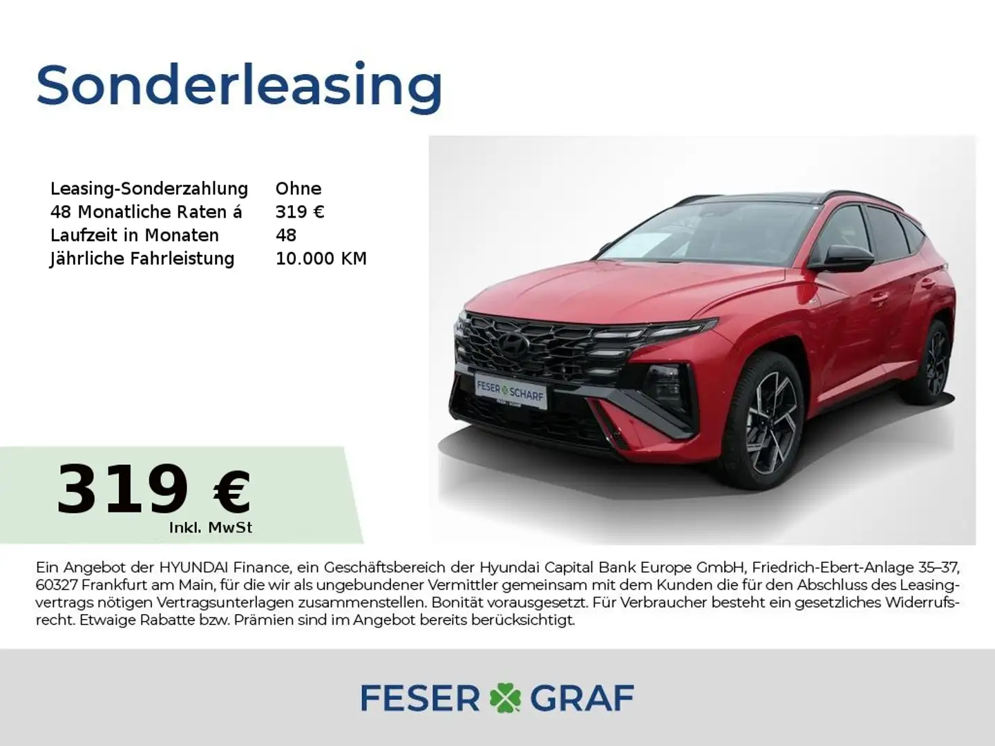 Hyundai TUCSON N-LINE NAVI KAMERA MATRIX PANO CARPLAY Rojo - 1