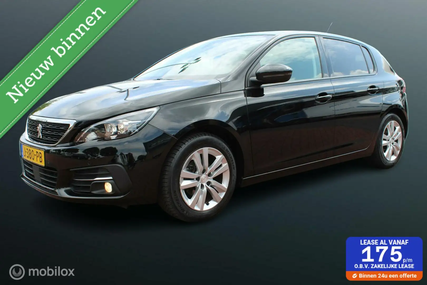 Peugeot 308 1.2 PureTech Blue Lease Executive, Trekhaak, Pano, Schwarz - 1