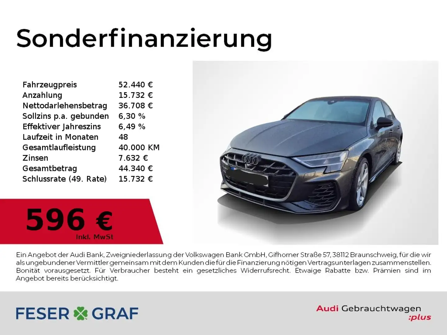 Audi S3 Lim Navi,Matrix,Leder,Kameras,SONOS Grau - 1