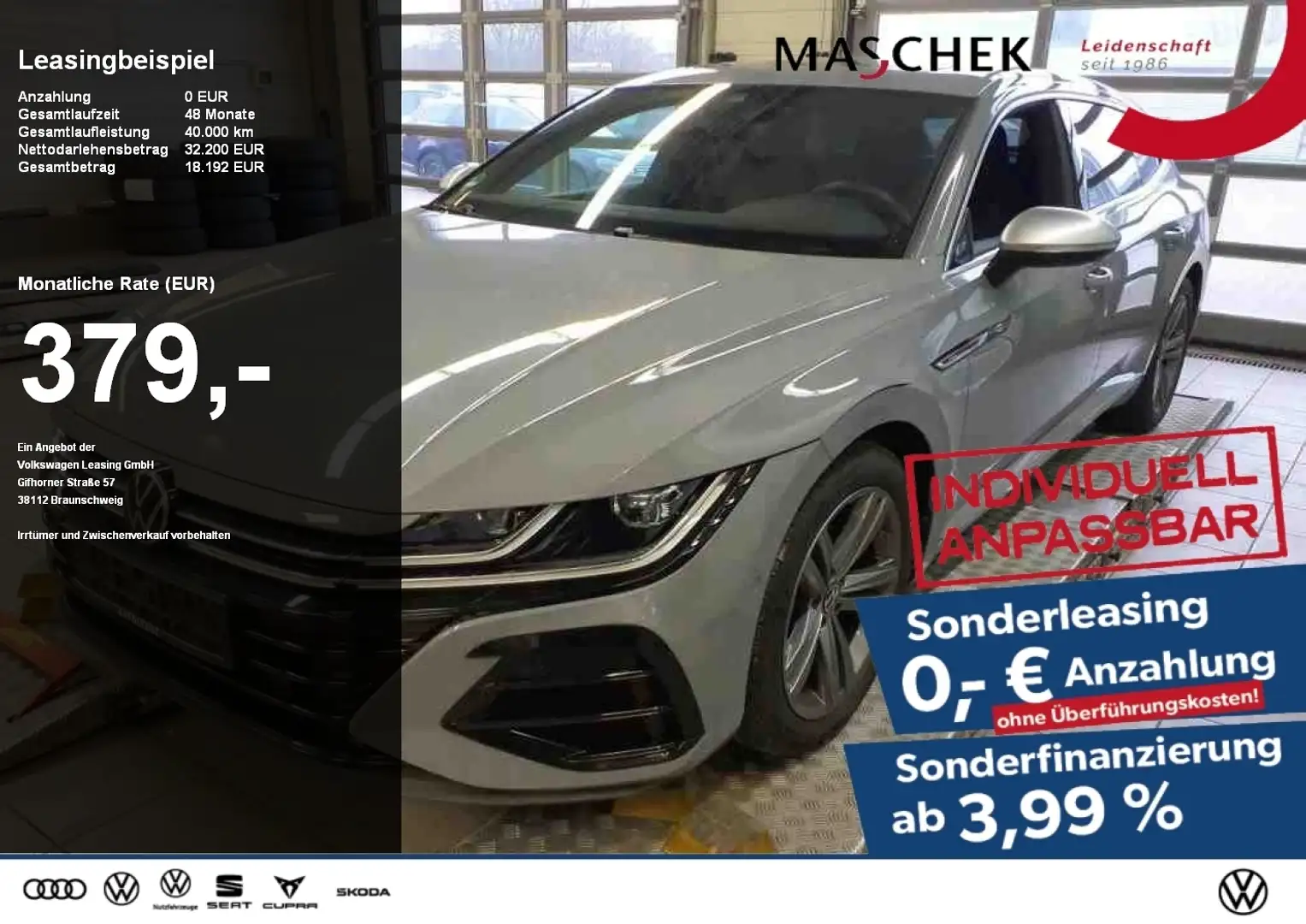 Volkswagen Arteon Shooting Brake R *Sonderleasing* Keyless Scheibed. Grau - 1