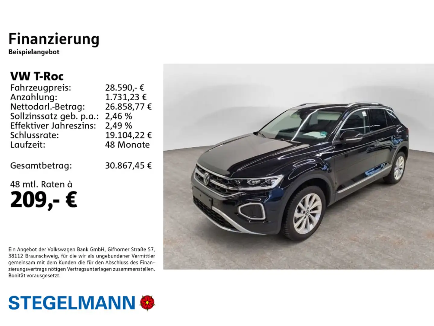 Volkswagen T-Roc 1.5 TSI DSG Style *AHK*LED*Navi*ACC* Schwarz - 2