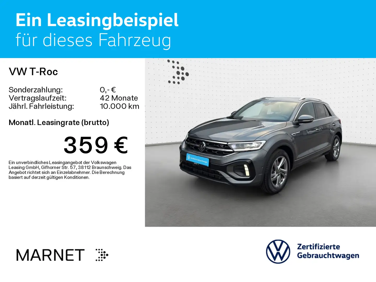 Volkswagen T-Roc 2.0 TSI DSG  R-Line 4Motion*Navi*AHK*Kamer Grau - 2