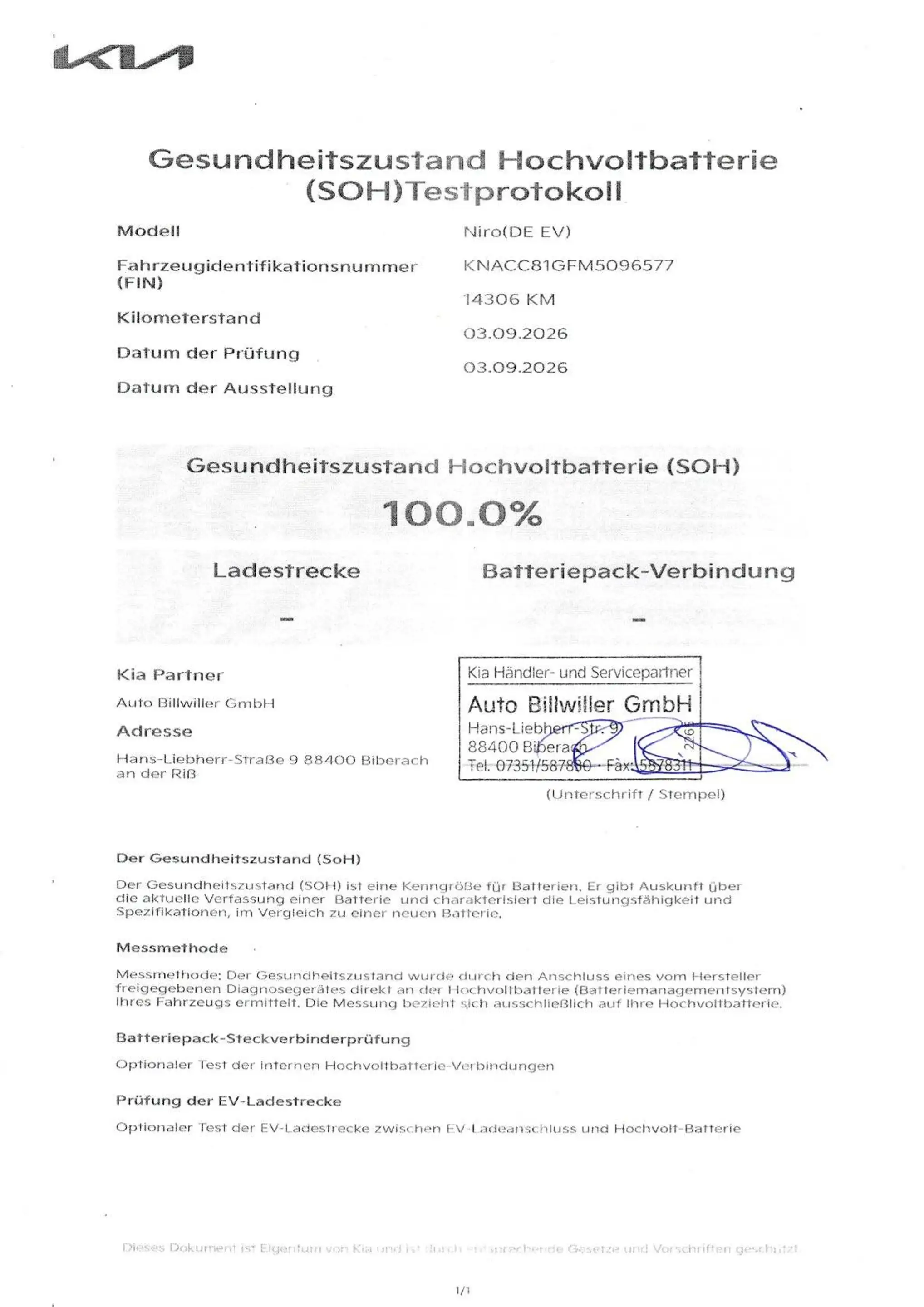 Kia e-Niro 64 kWh Spirit Leder Glasdach 3-ph. Batteriezertifi — photo 2