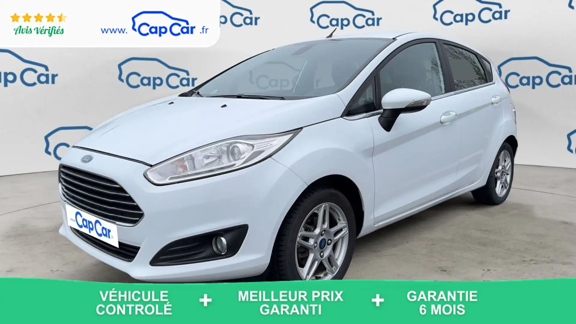 Ford Fiesta V 1.0 EcoBoost 80 Trend Blanc - 1