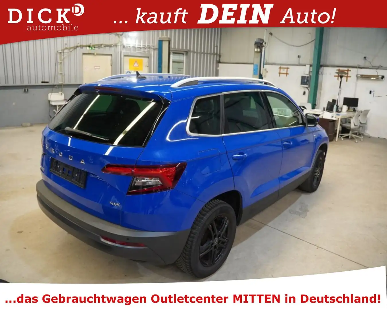 Skoda Karoq Drive 125 2.0TDI AWD/AHK/ACC/LED/RFK/NAVI Blau - 2