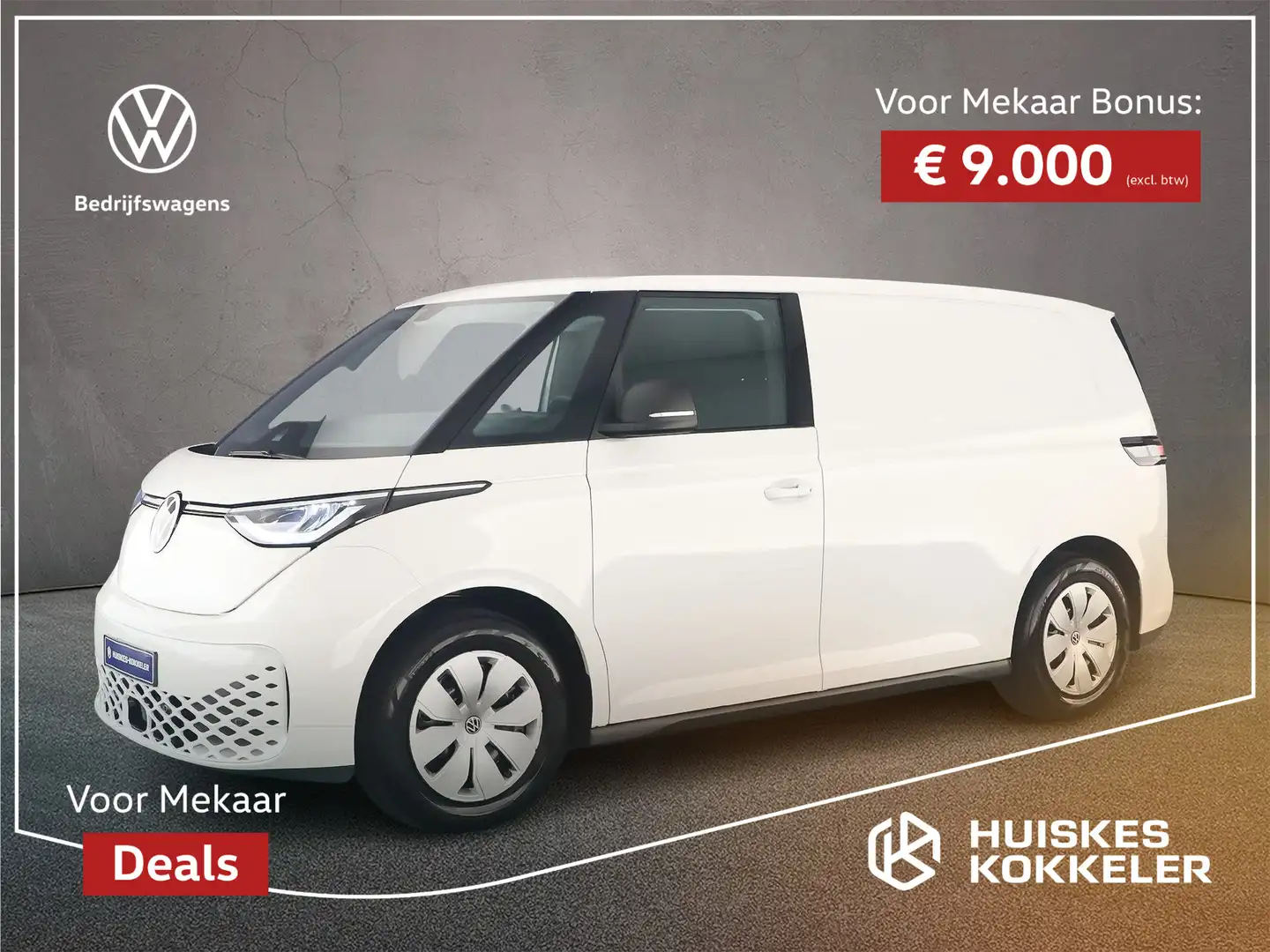 Volkswagen ID. Buzz Cargo Cargo 286pk 79 kWh Netto-ACTIE-Prijs; bij koop o Wit - 1