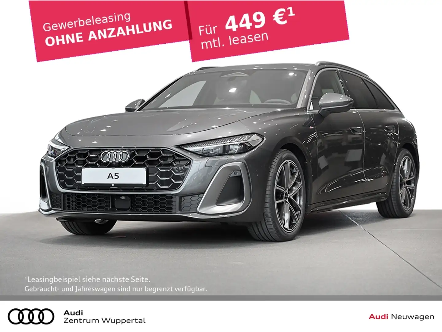 Audi A5 AVANT TFSI AHK-klappbar Navi Leder digitales Sound Grijs - 1