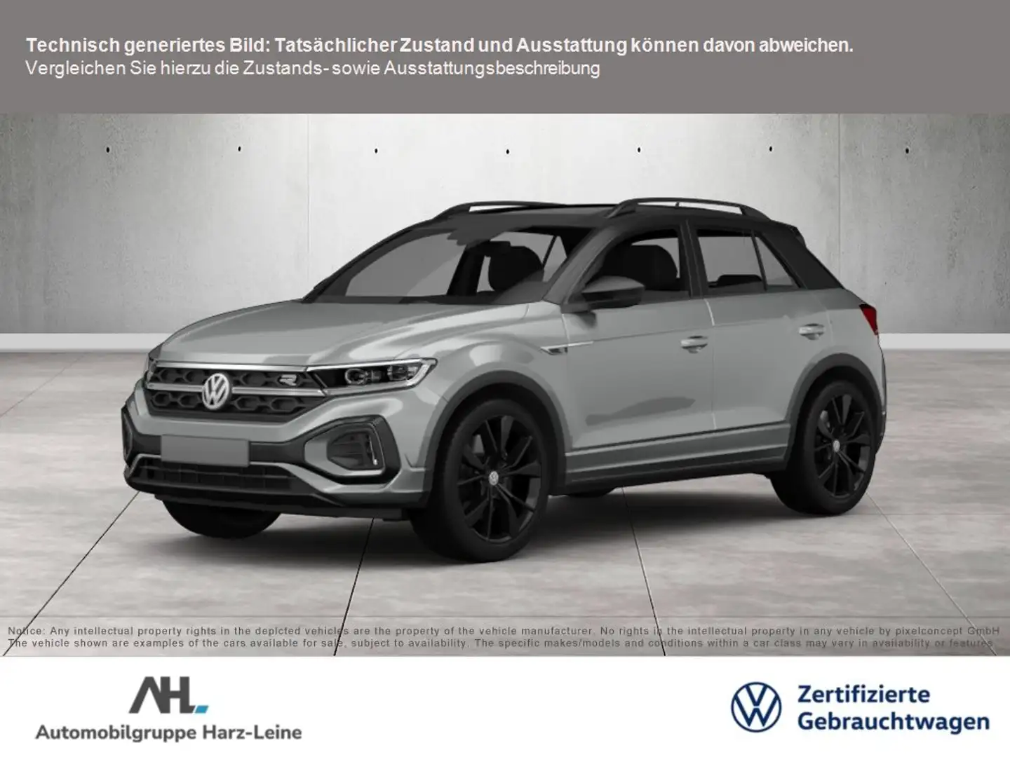 Volkswagen T-Roc 1.5 TSI R-Line DSG Black-Style LED Navi Pano ACC Grau - 1