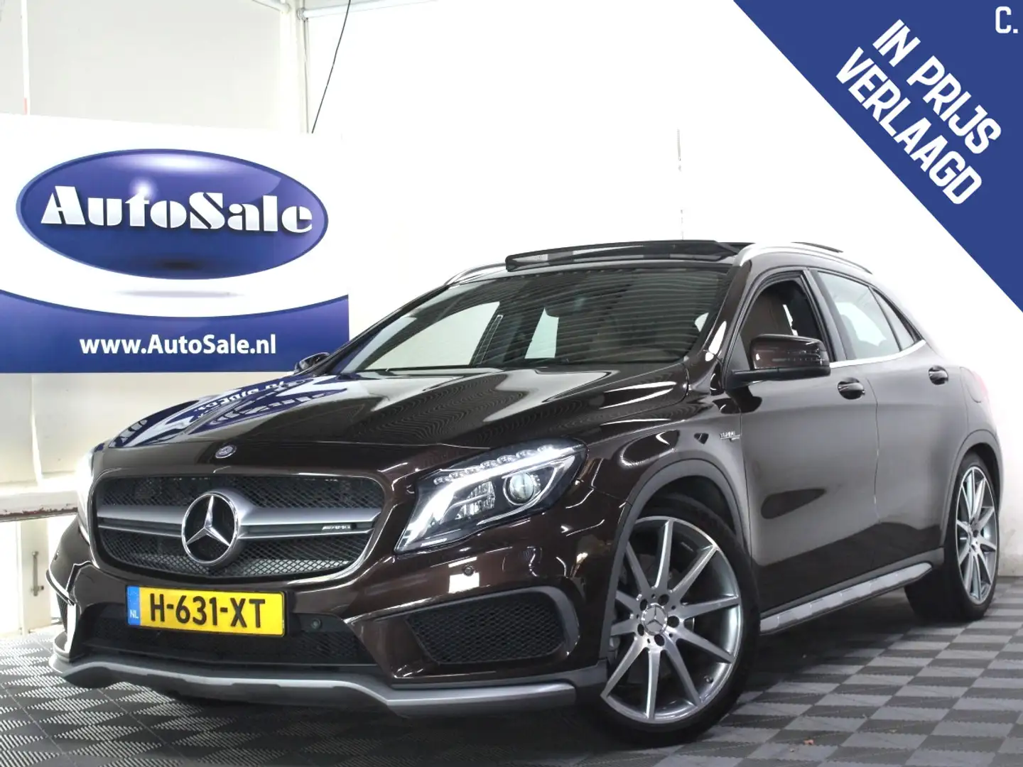 Mercedes-Benz GLA 45 AMG 4Matic 361pk H/K PANO MEMORY LEDER CAMERA '15 Barna - 1