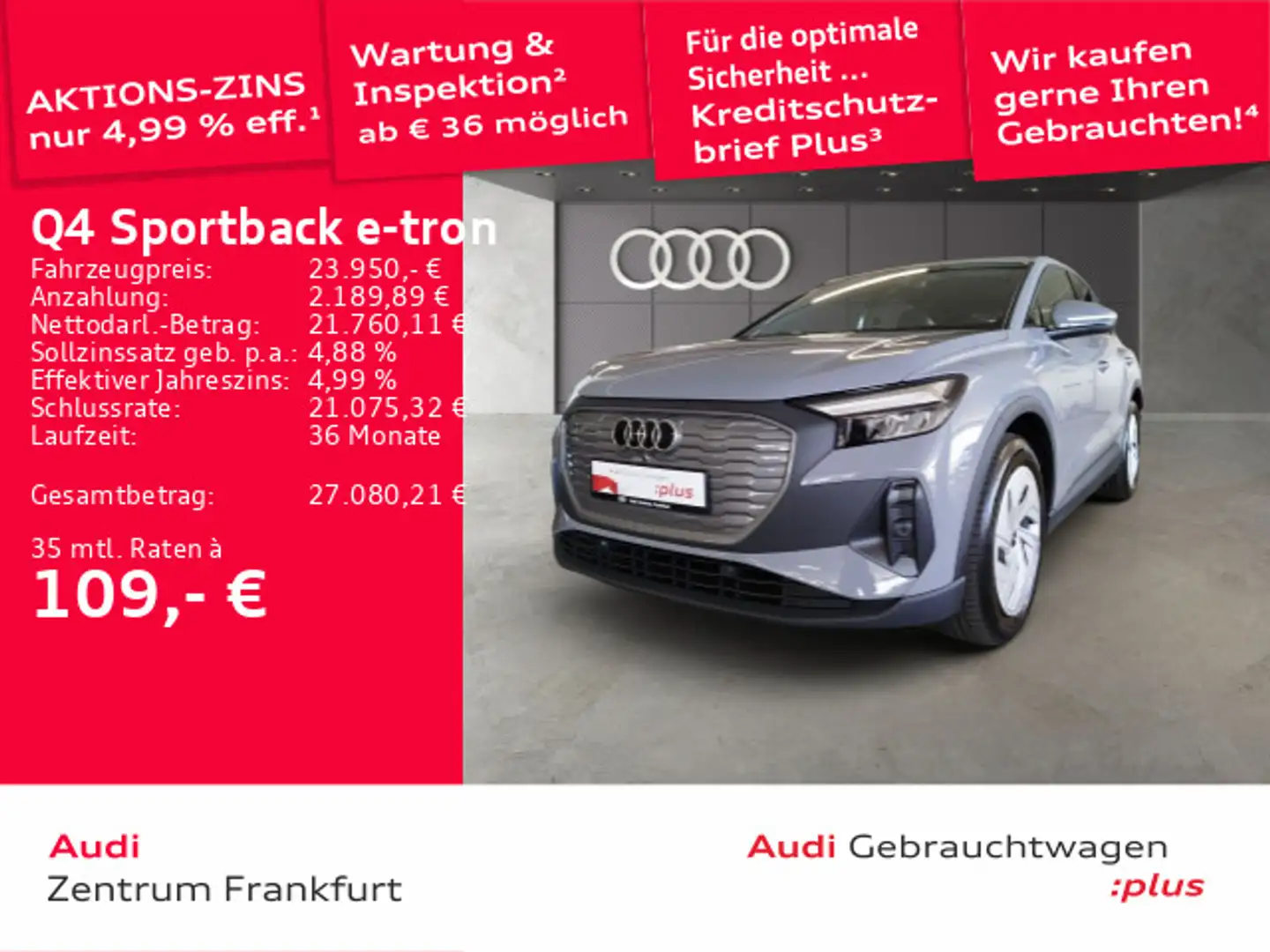 Audi Q4 e-tron Q4 Sportback 35 e-tron LED Navi Tempomat DAB VC Grau - 1