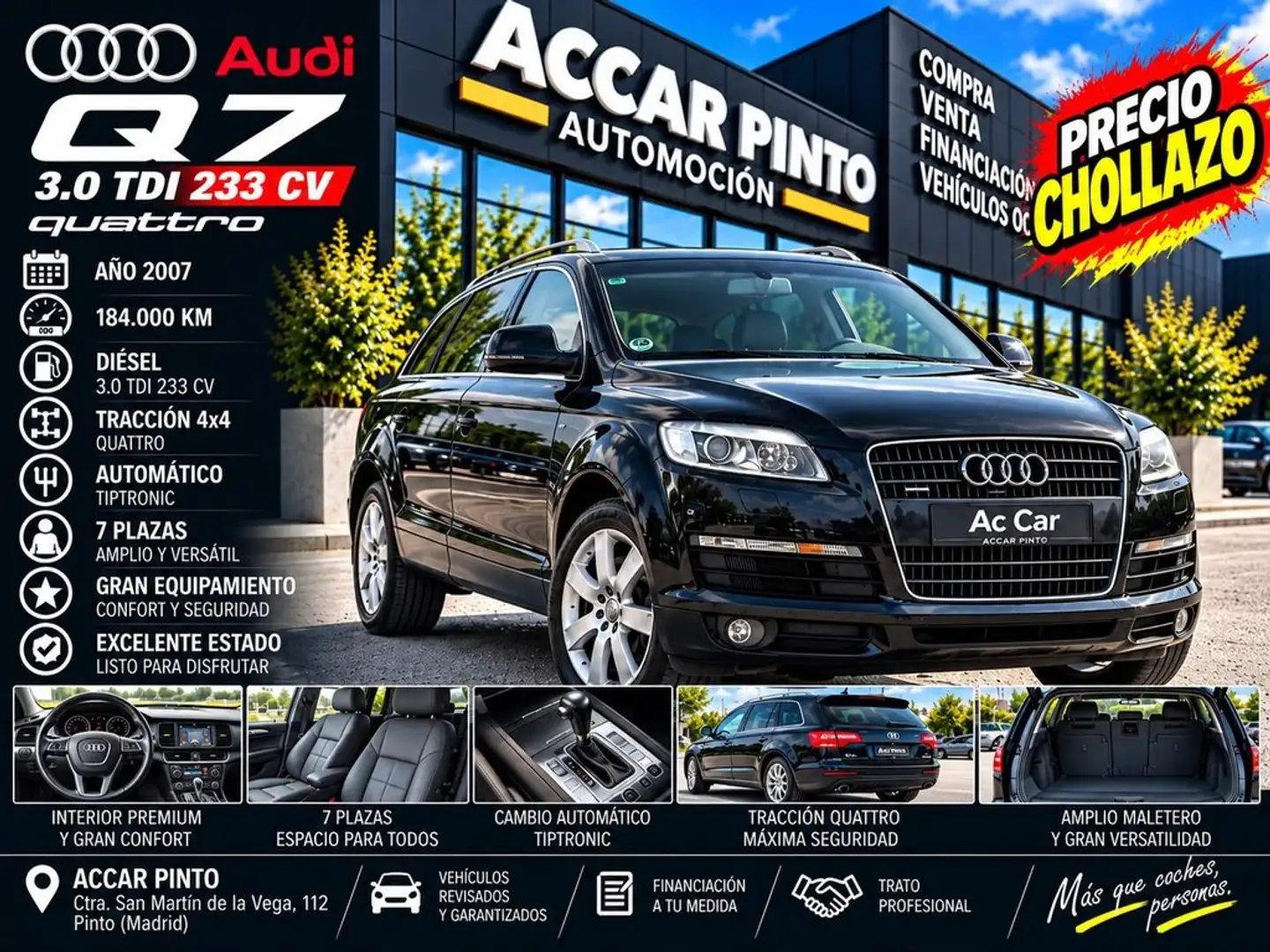 Audi Q7 3.0 TDI 233cv quattro tiptronic Negro - 1