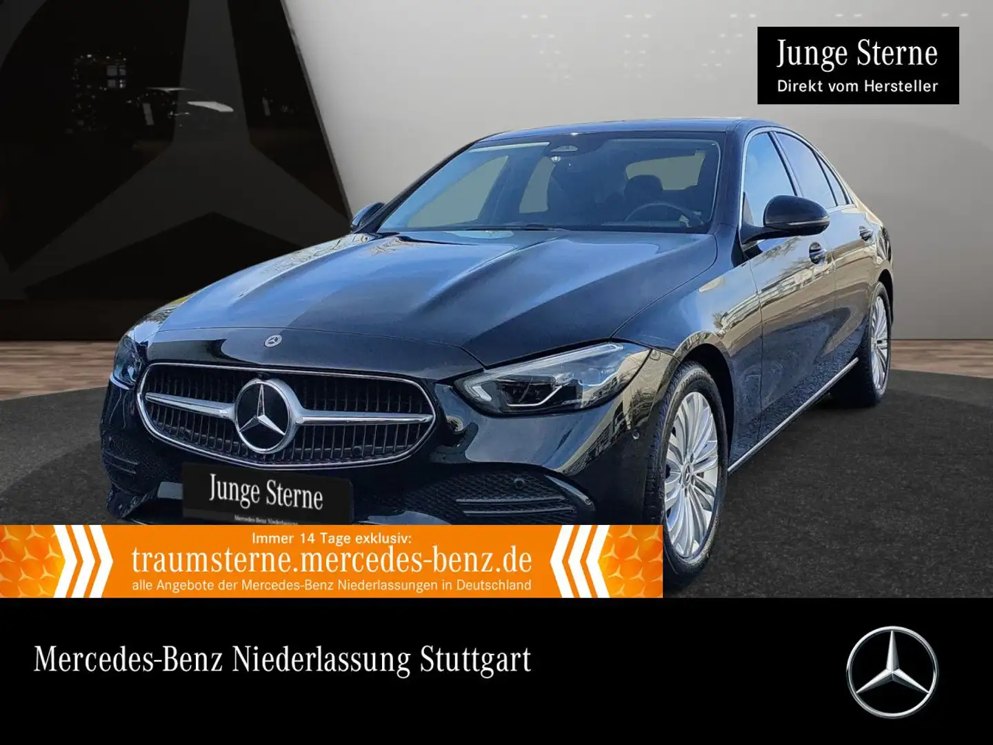 Mercedes-Benz C 180 AVANTG+360+LED+BURMESTER+TOTW+KEYLESS+9G Schwarz - 1
