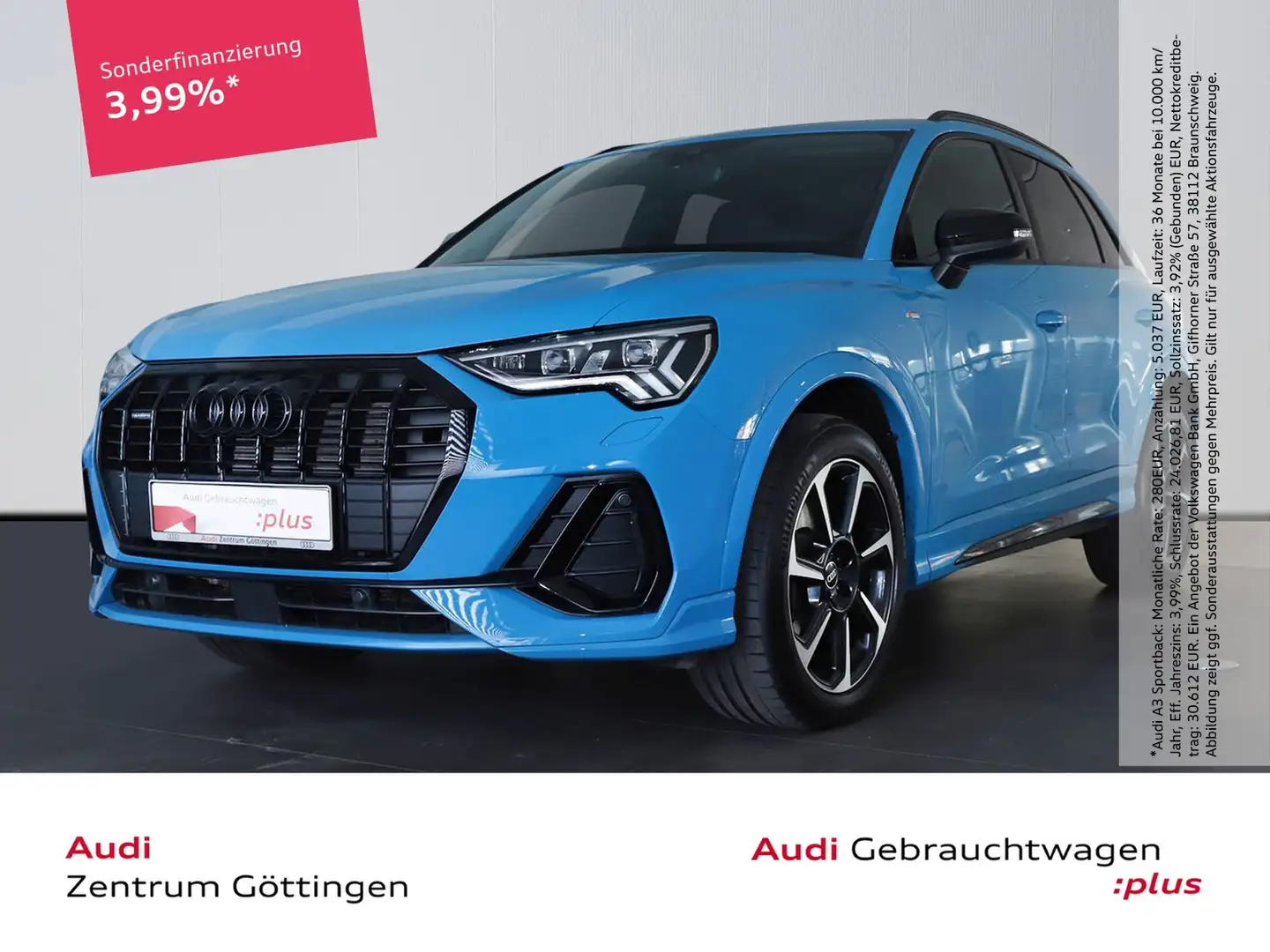 Audi Q3 S line 40TFSI qu. Str. +MATRIX+OPTIK SW+SOUND Blau - 1
