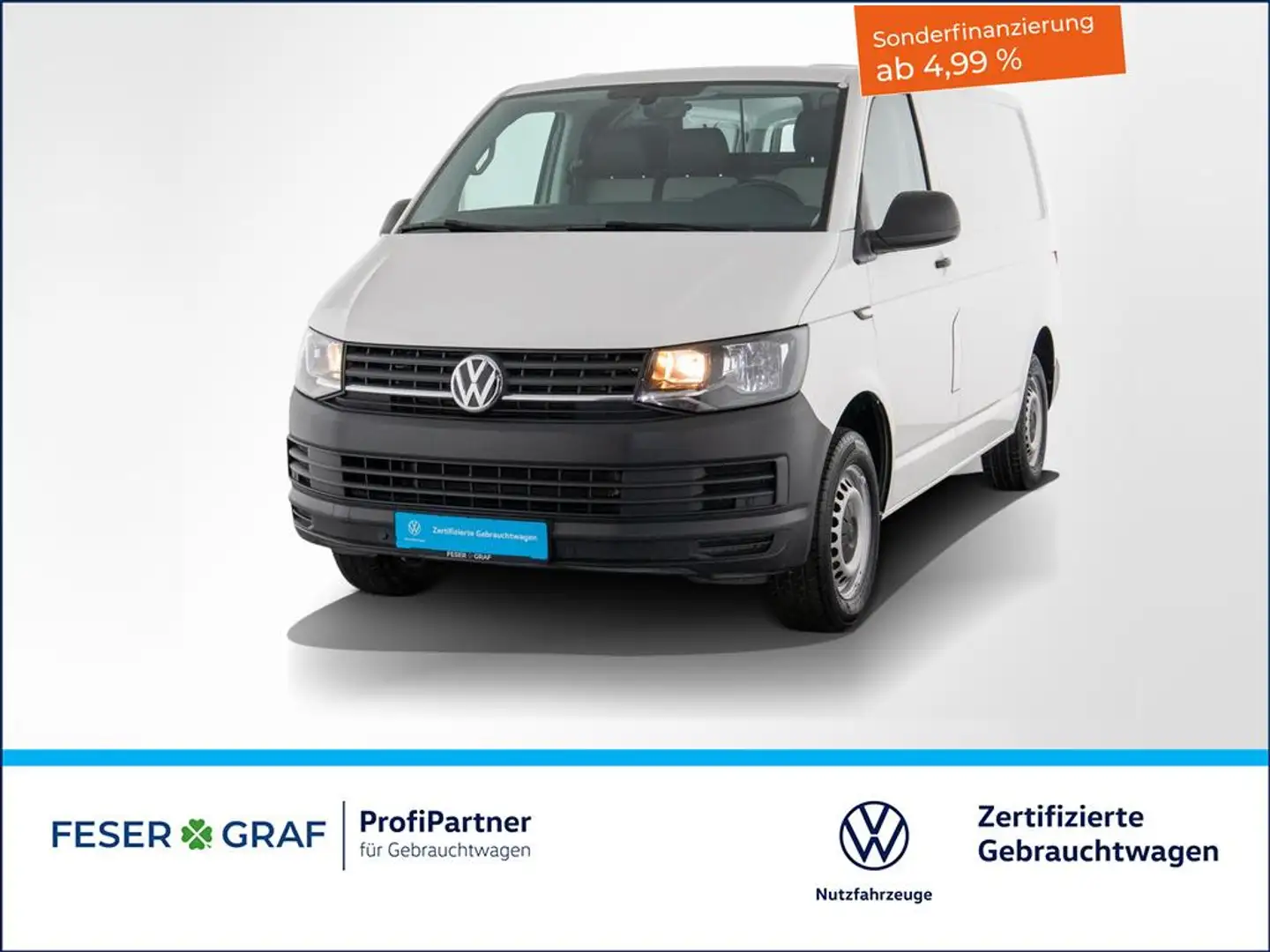 Volkswagen T6 Transporter Kasten 2.0TDI AHK Klimaanlage Weiß - 1