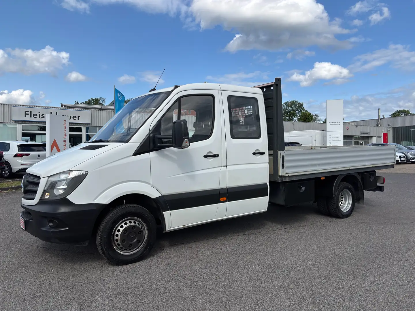 Mercedes-Benz Sprinter 513/313 Pritsche Maxi DoKa,6 Sitzer Blanc - 2
