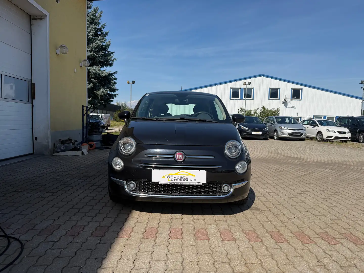 Fiat 500 1,3 Benzin Longe Glasdach Schwarz - 1