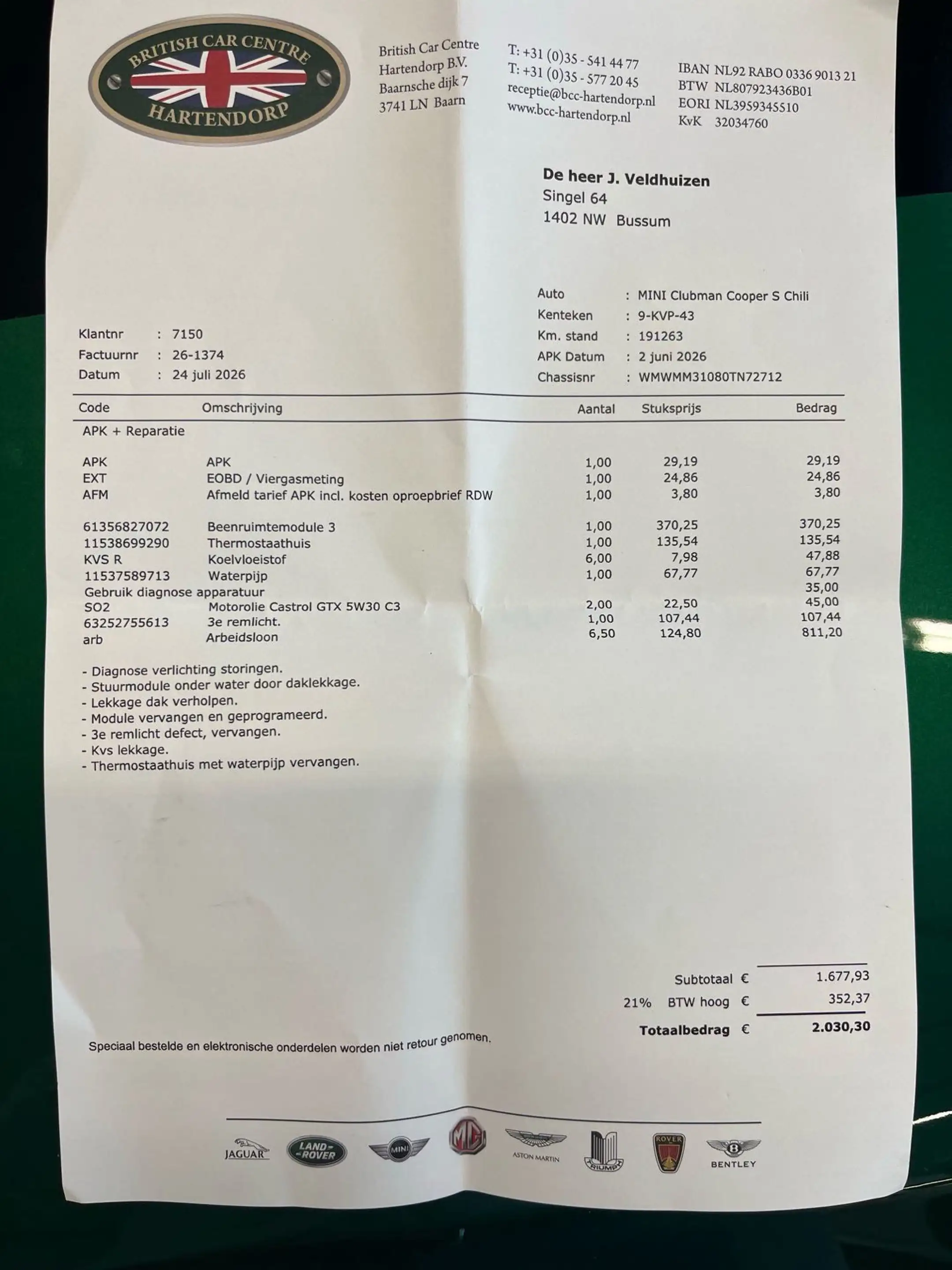 MINI Cooper S Clubman 1.6 Automaat 174pk Clima Leder Schuifdak Historie — photo 4
