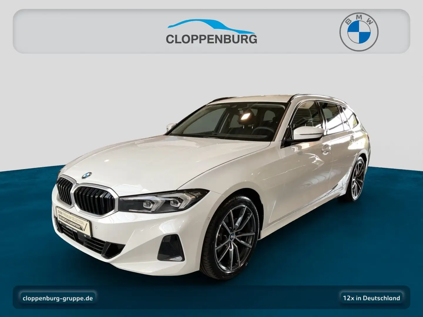 BMW 320 d Touring AHK+Navi+ACC+SHZ+KeyGO+HiFi+Ambi+BT Weiß - 1