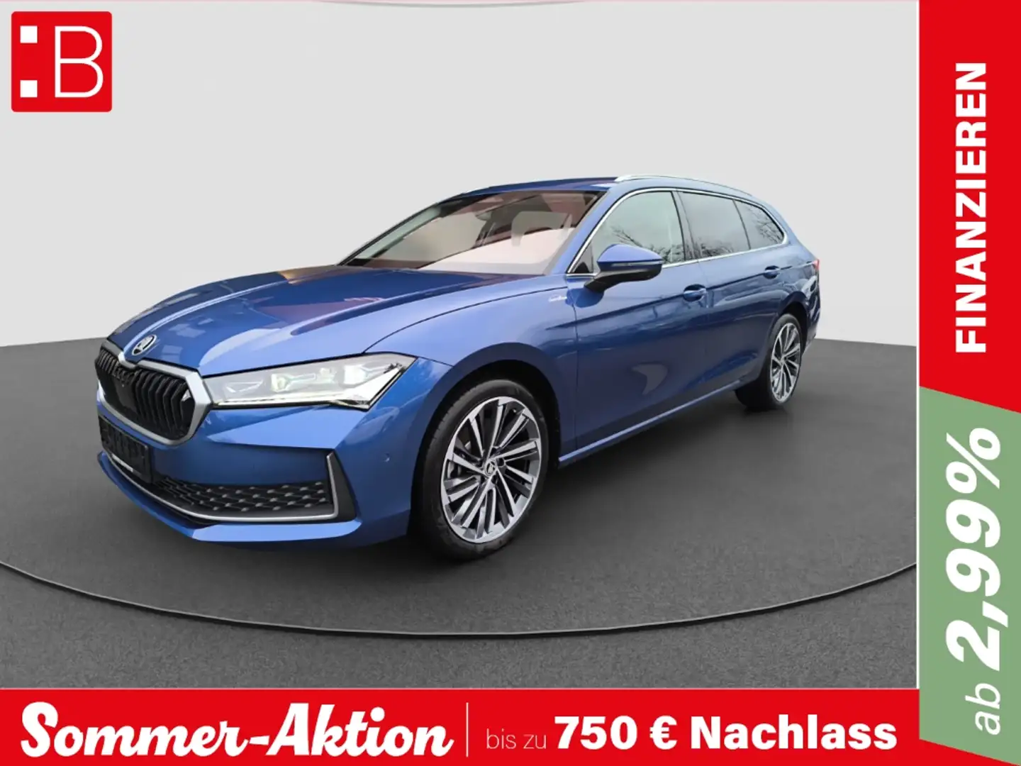 Skoda Superb Combi 2.0 TDI DSG L&K 4x4 Navi Matrix-LED KEYLESS Blau - 1