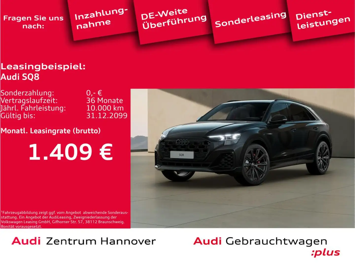 Audi SQ8 60 TFSI qu. Laser Head-Up Pano Standh. AHK B&O Schwarz - 1