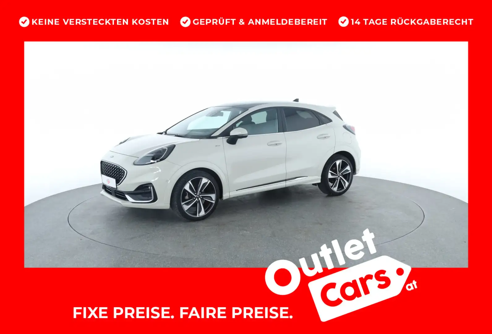Ford Puma 1,5 EcoBlue ST-Line Vignale Weiß - 1