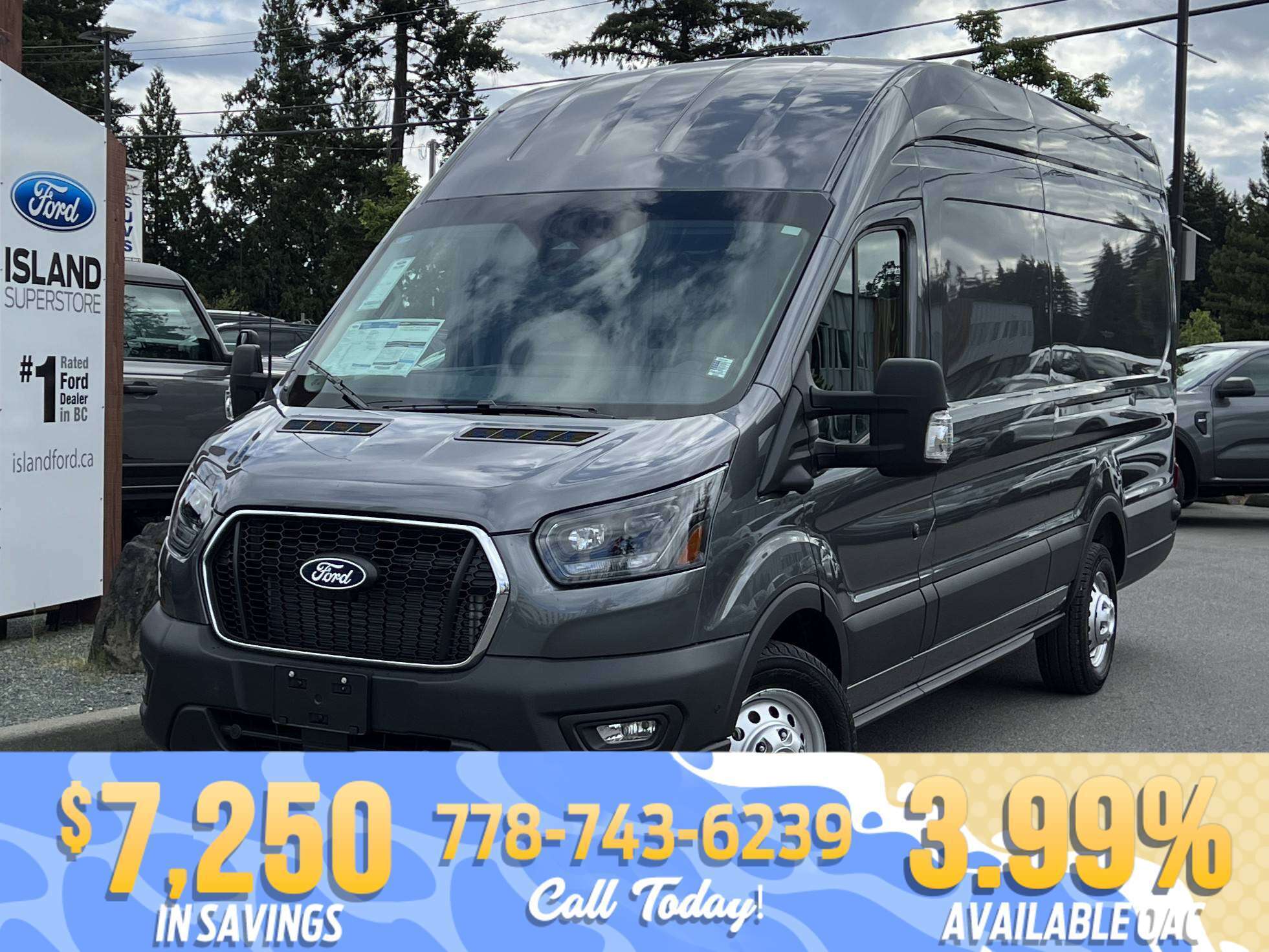 Gray 2026 Ford Transit Cargo Van All-Wheel Drive Automatic
