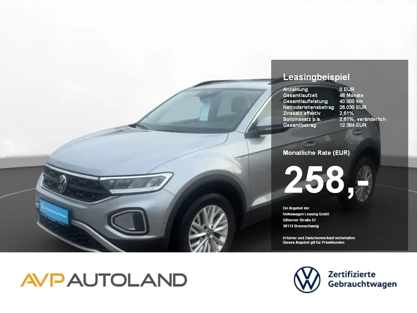 Volkswagen T-Roc 2.0 TDI Life | NAVI | LED | AHK | SITZH. | Silber - 1